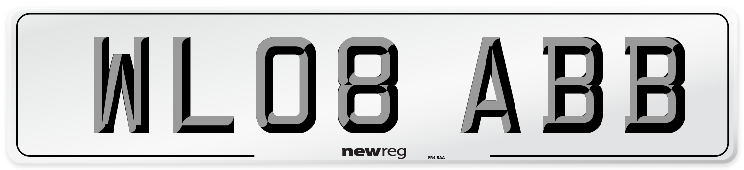 WL08 ABB Number Plate from New Reg